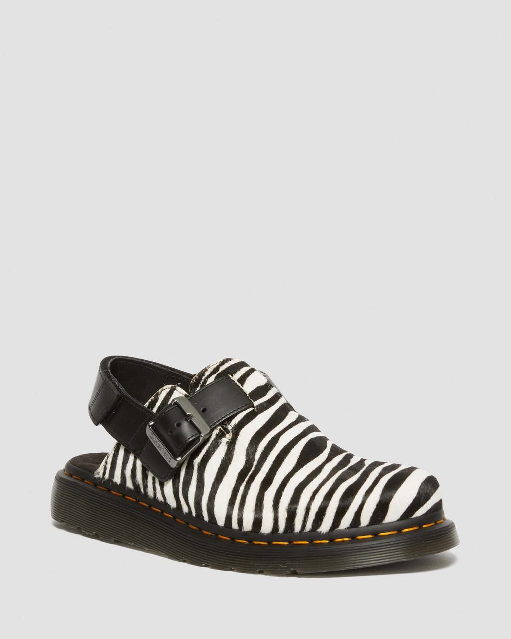 Mulas Dr Martens Jorge II Hair-on Animal Print Slingback Hombre Negros | 74361432