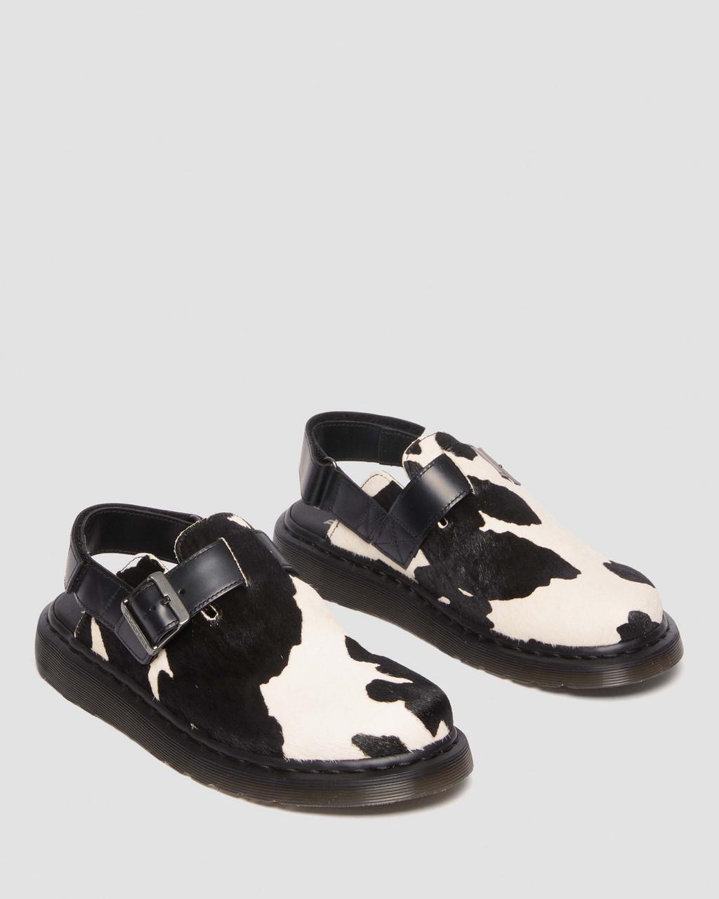 Mulas Dr Martens Jorge II Hair-on Animal Print Slingback Hombre Negros | 19107186