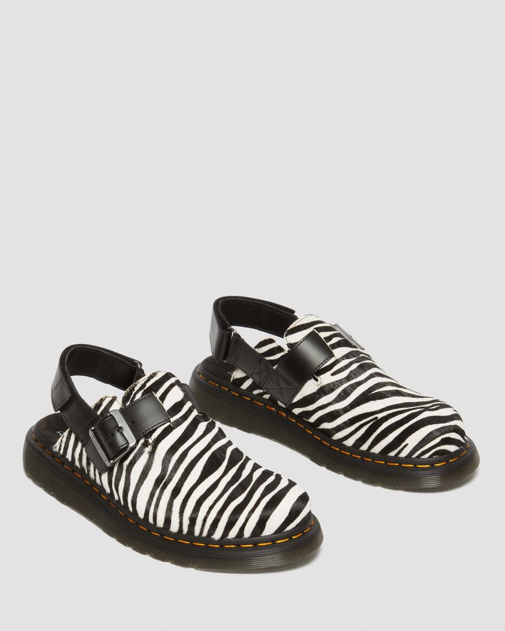 Mulas Dr Martens Jorge II Hair-on Animal Print Slingback Mujer Negros | 40967799