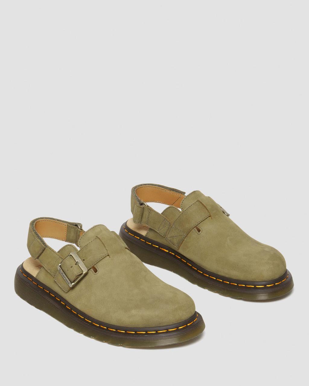 Mulas Dr Martens Jorge II Tumbled Nubuck Leather Slingback Hombre Verde Oliva | 30120852