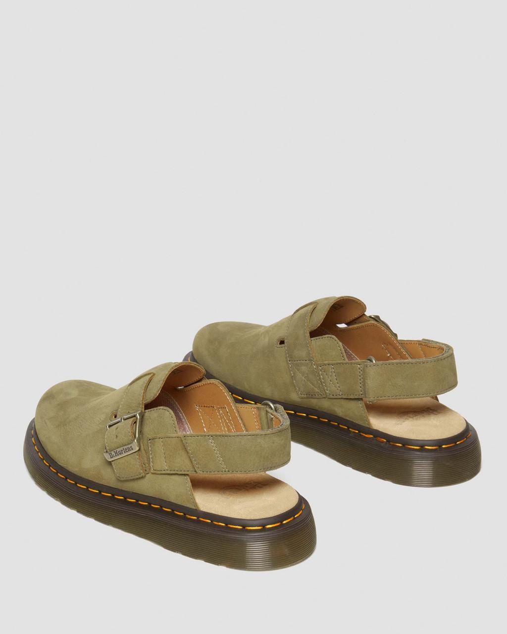 Mulas Dr Martens Jorge II Tumbled Nubuck Leather Slingback Hombre Verde Oliva | 30120852
