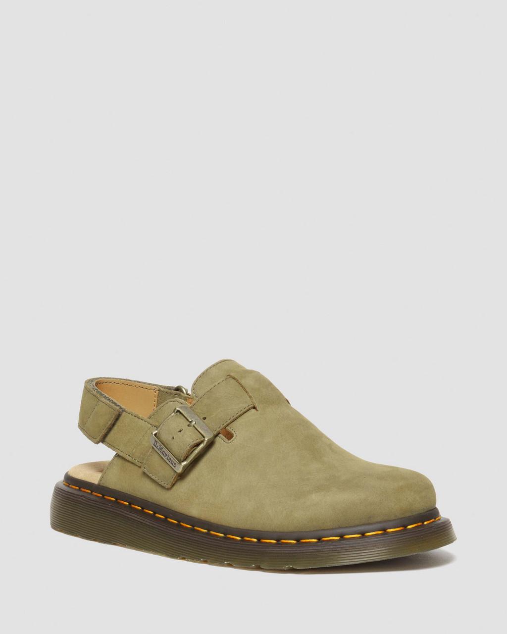 Mulas Dr Martens Jorge II Tumbled Nubuck Leather Slingback Hombre Verde Oliva | 30120852
