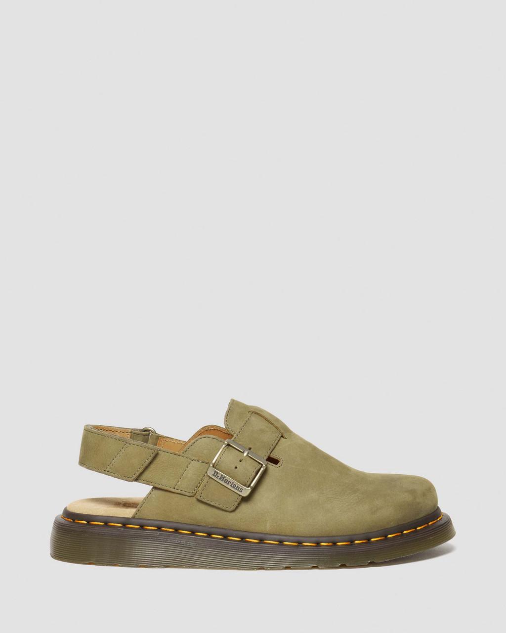 Mulas Dr Martens Jorge II Tumbled Nubuck Leather Slingback Mujer Verde Oliva | 99126325