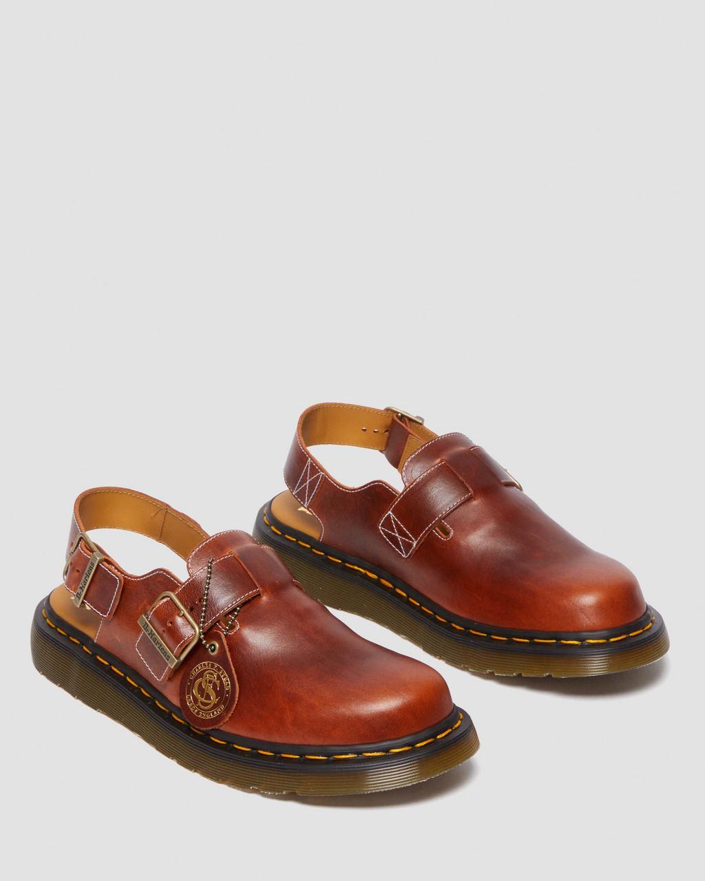 Mulas Dr Martens Jorge Made in England Classic Leather Slingback Mujer Marrom | 48529647