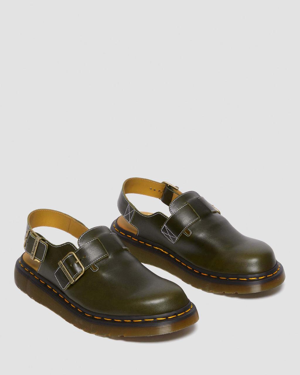 Mulas Dr Martens Jorge Made in England Classic Leather Slingback Hombre Verde Oliva | 44477864