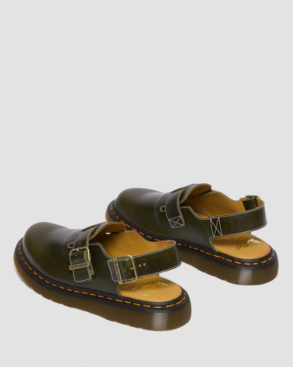 Mulas Dr Martens Jorge Made in England Classic Leather Slingback Hombre Verde Oliva | 44477864