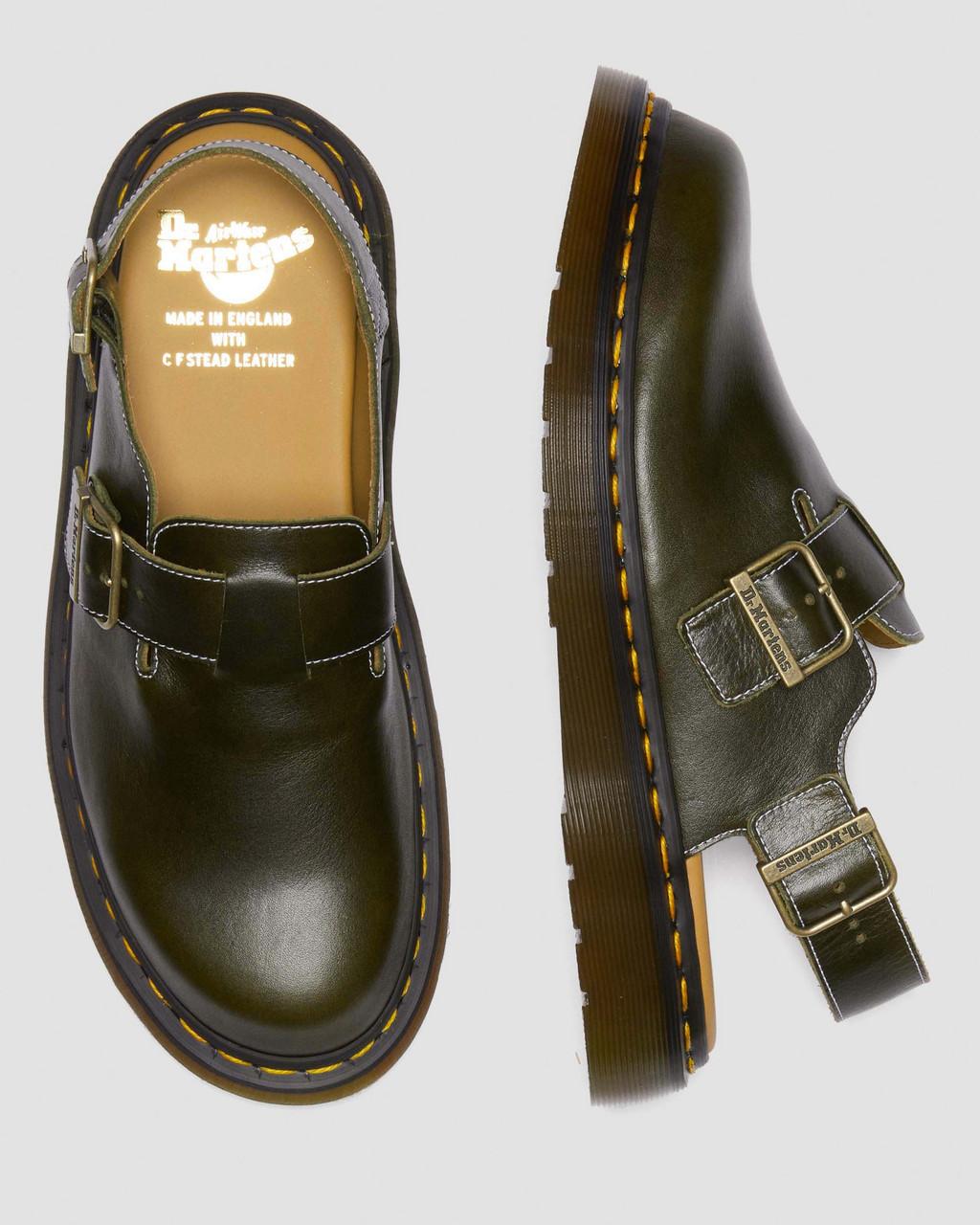 Mulas Dr Martens Jorge Made in England Classic Leather Slingback Hombre Verde Oliva | 44477864