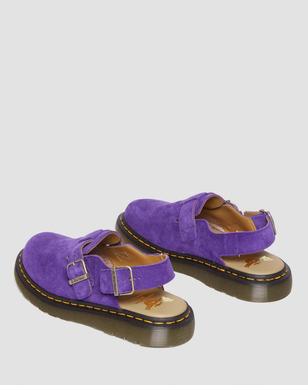 Mulas Dr Martens Jorge Made in England Suede Slingback Hombre Morados | 91230998