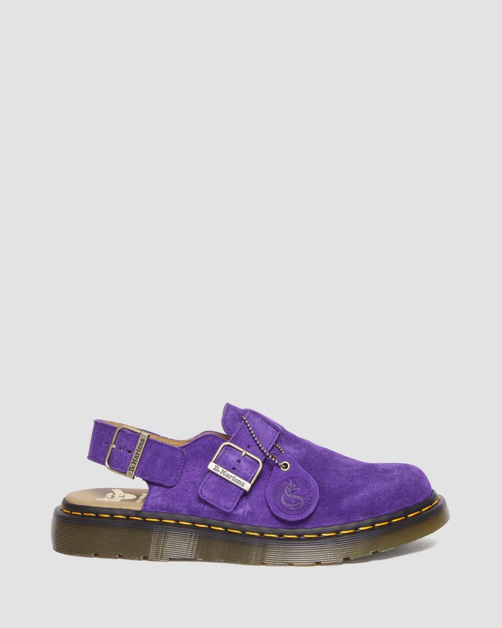Mulas Dr Martens Jorge Made in England Suede Slingback Hombre Morados | 91230998