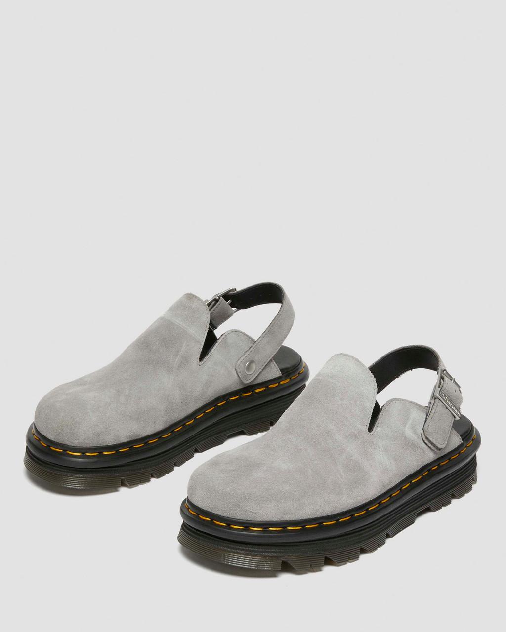 Mulas Dr Martens Zebzag Suede Slingback Platform Hombre Grises | 36830732