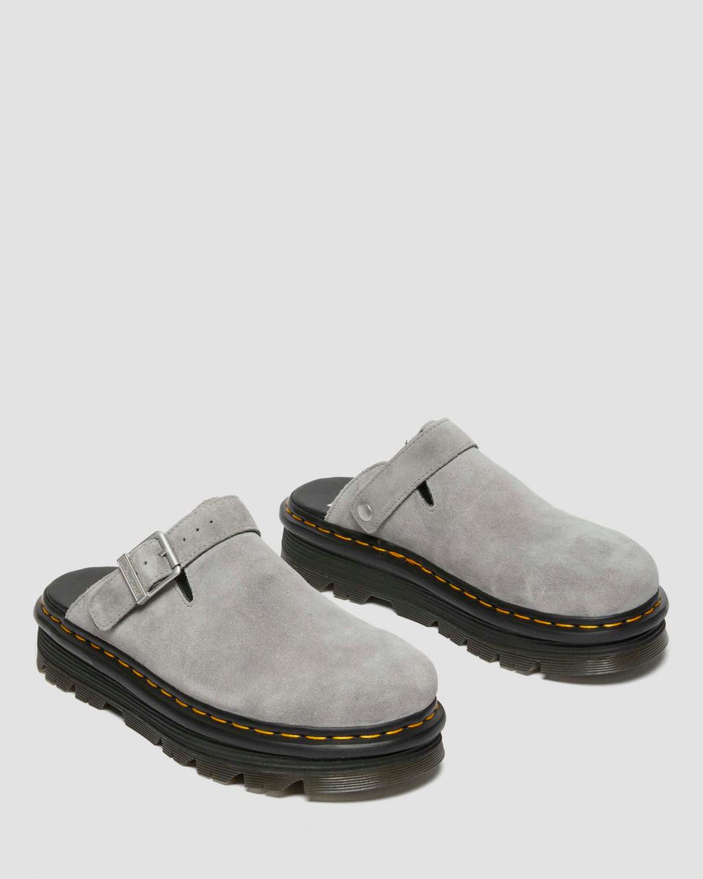 Mulas Dr Martens Zebzag Suede Slingback Platform Hombre Grises | 36830732