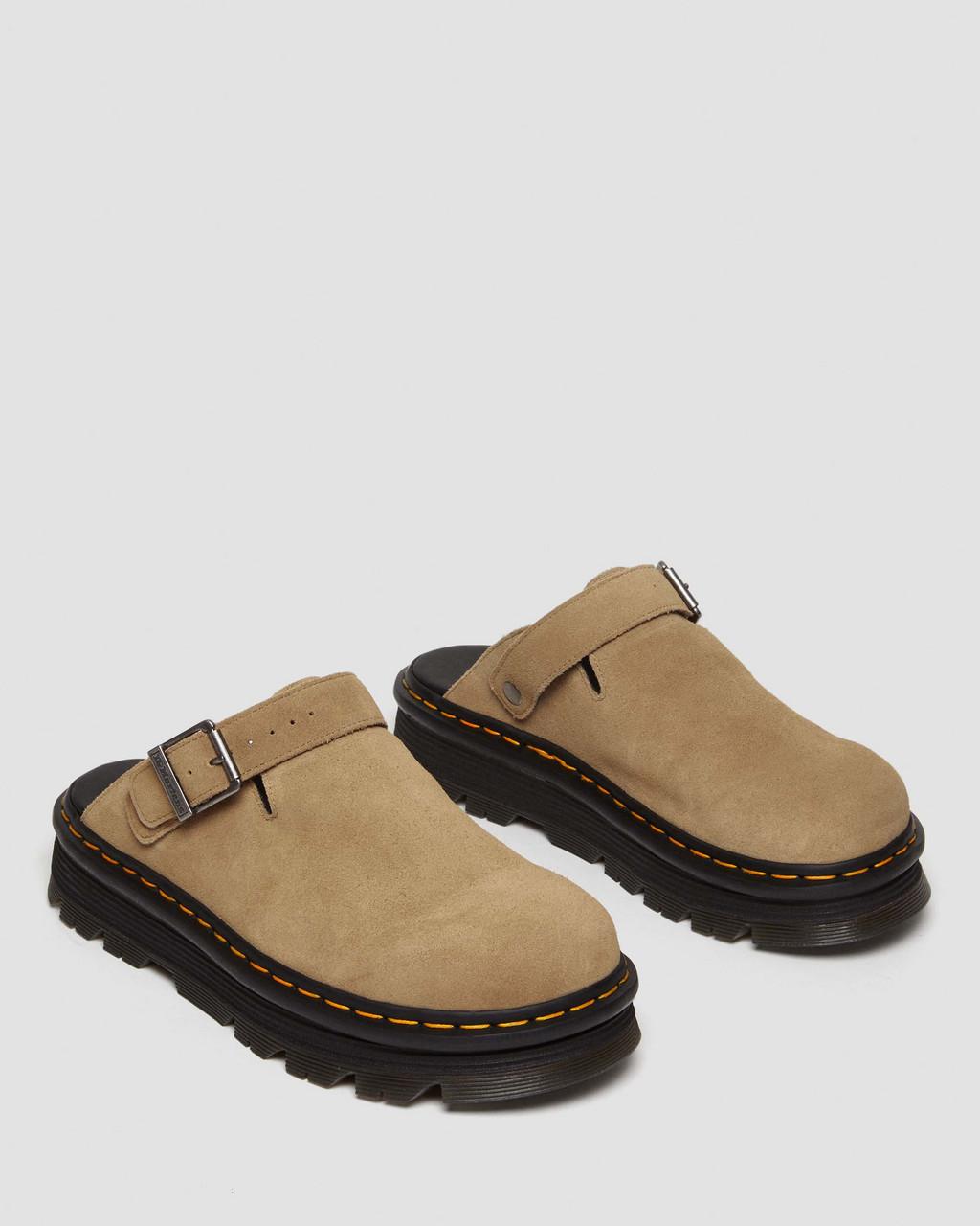 Mulas Dr Martens Zebzag Suede Slingback Platform Hombre Marrom | 58727665