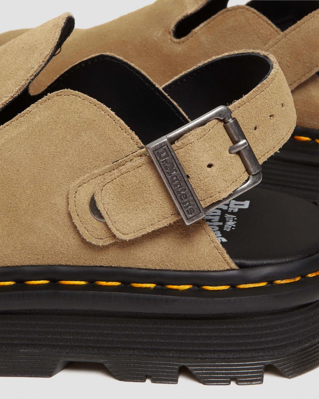 Mulas Dr Martens Zebzag Suede Slingback Platform Hombre Marrom | 58727665