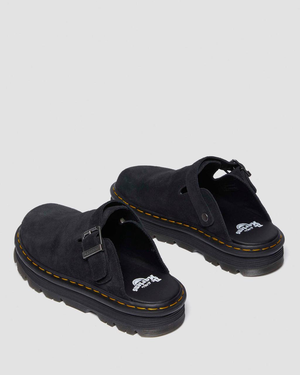 Mulas Dr Martens Zebzag Suede Slingback Platform Mujer Negros | 13990826