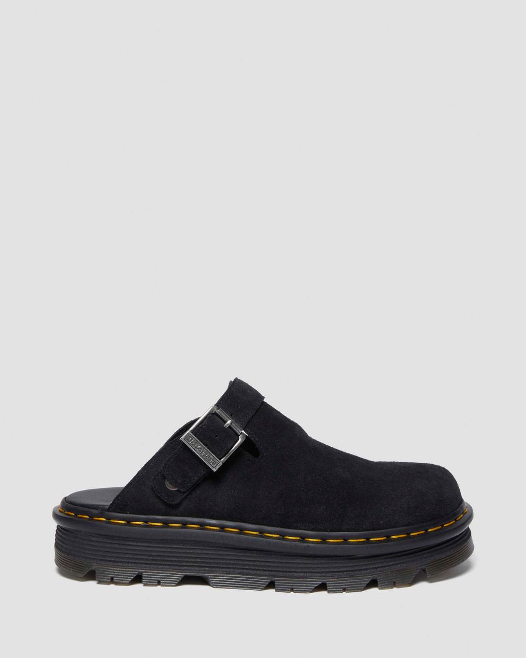 Mulas Dr Martens Zebzag Suede Slingback Platform Mujer Negros | 13990826