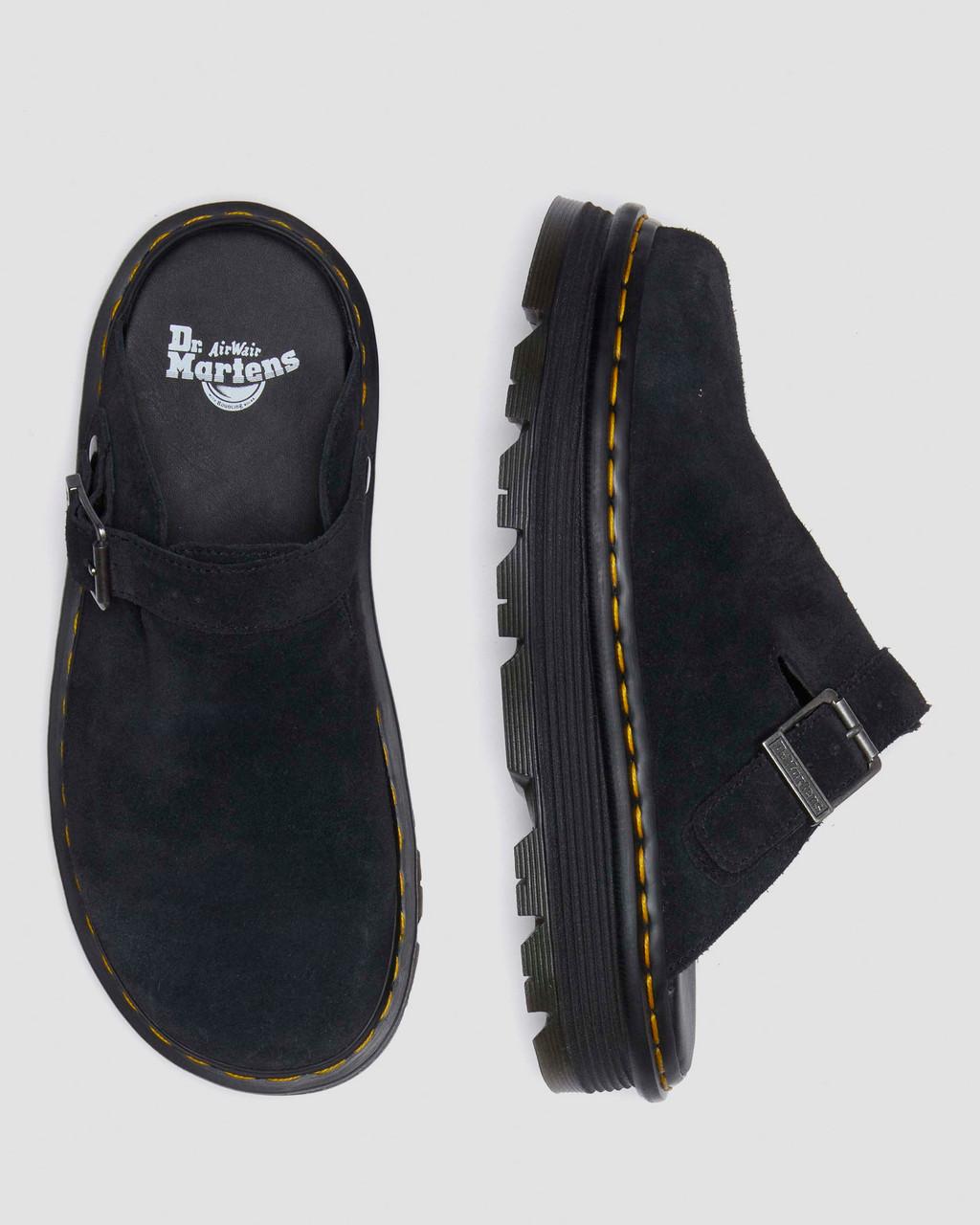 Mulas Dr Martens Zebzag Suede Slingback Platform Mujer Negros | 13990826