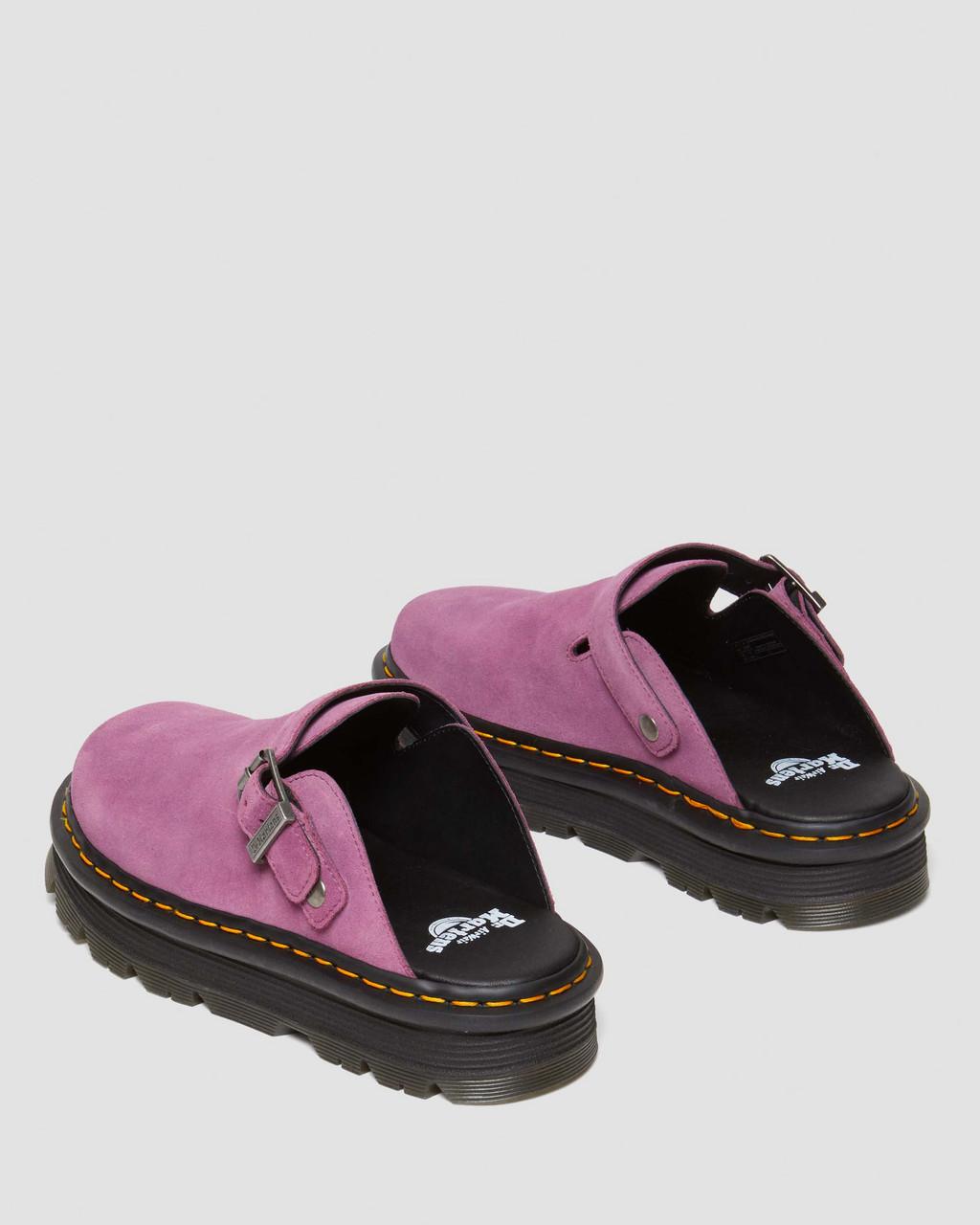 Mulas Dr Martens Zebzag Suede Slingback Platform Hombre Morados | 61972152