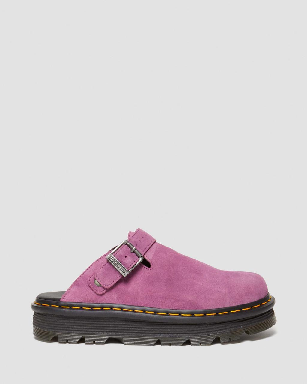 Mulas Dr Martens Zebzag Suede Slingback Platform Hombre Morados | 61972152