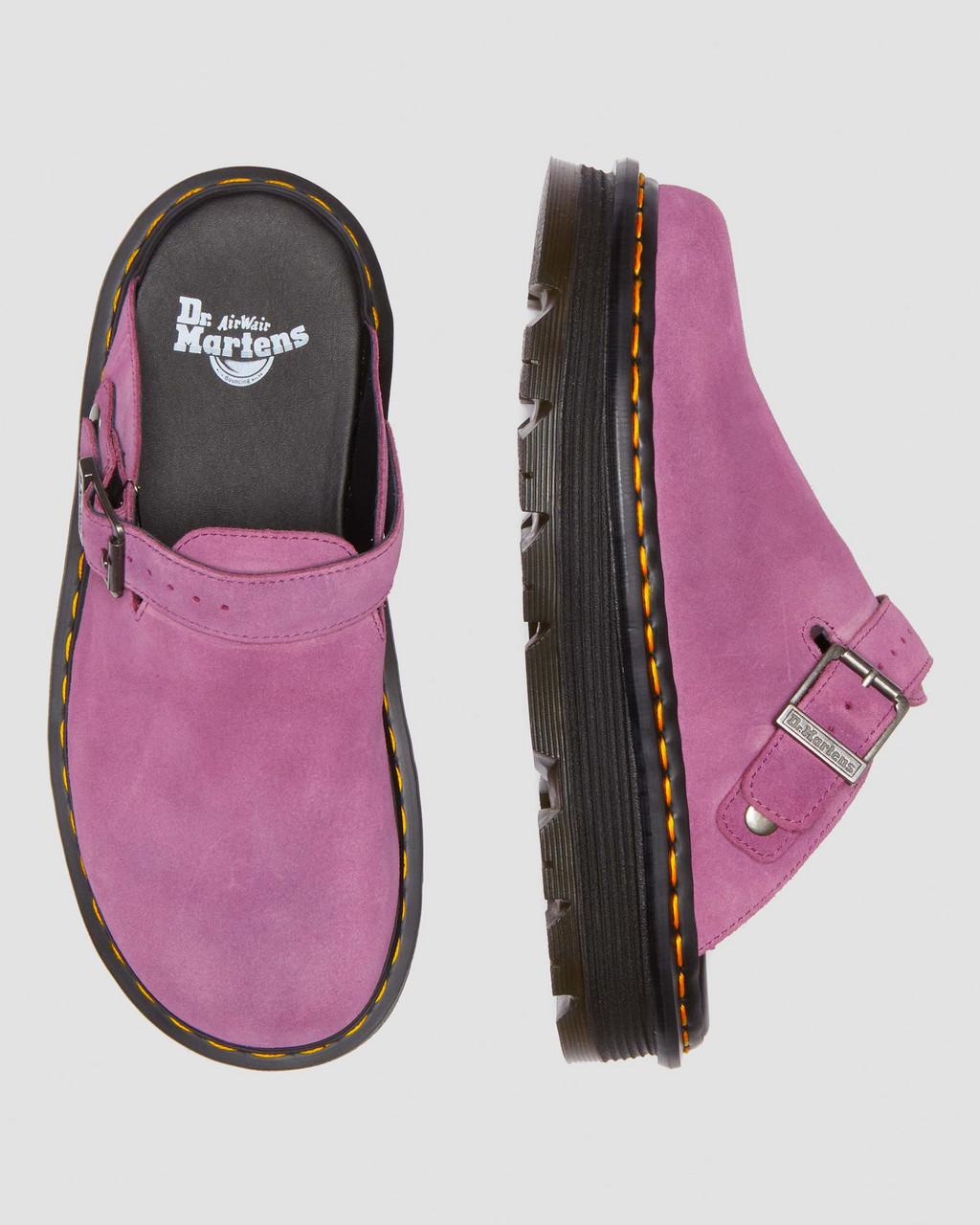 Mulas Dr Martens Zebzag Suede Slingback Platform Hombre Morados | 61972152