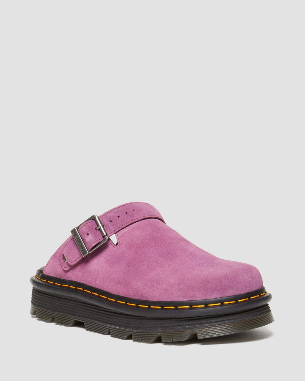 Mulas Dr Martens Zebzag Suede Slingback Platform Hombre Morados | 61972152