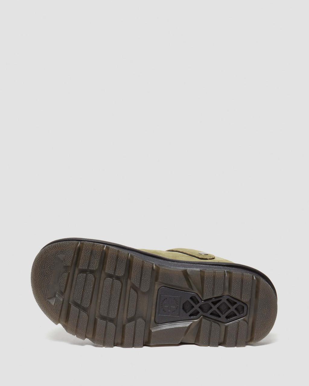 Mulas Dr Martens Zebzag Suede Slingback Platform Mujer Verde Oliva | 89969784