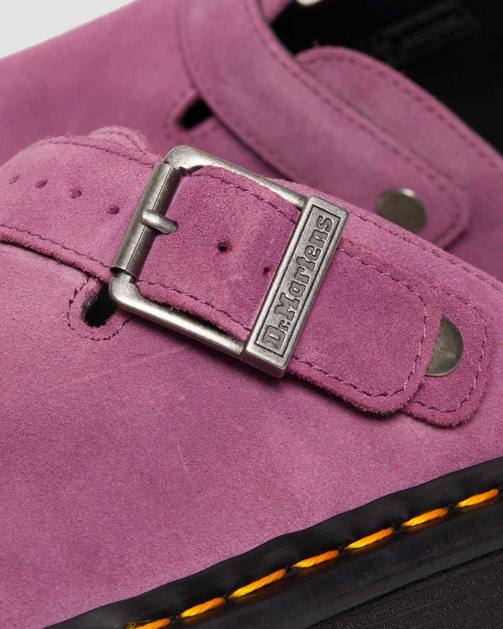 Mulas Dr Martens Zebzag Suede Slingback Platform Mujer Morados | 11626341