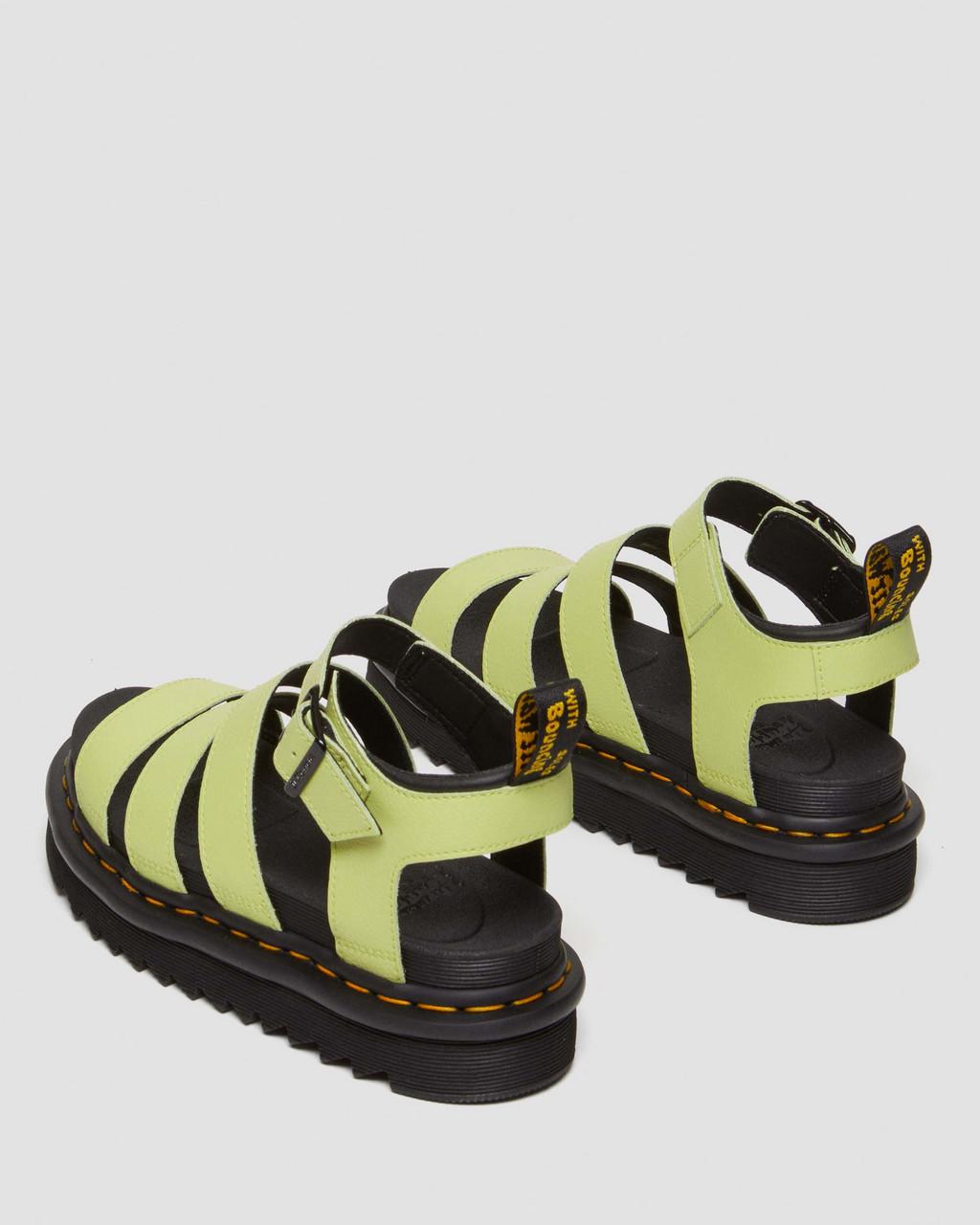 Sandalias Dr Martens Blaire Athena Leather Strap Mujer Verdes | 43934514
