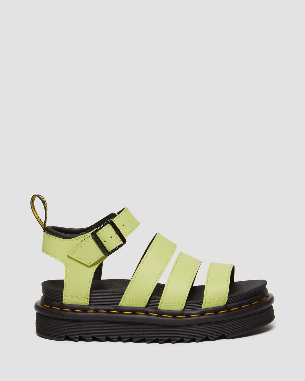 Sandalias Dr Martens Blaire Athena Leather Strap Mujer Verdes | 43934514