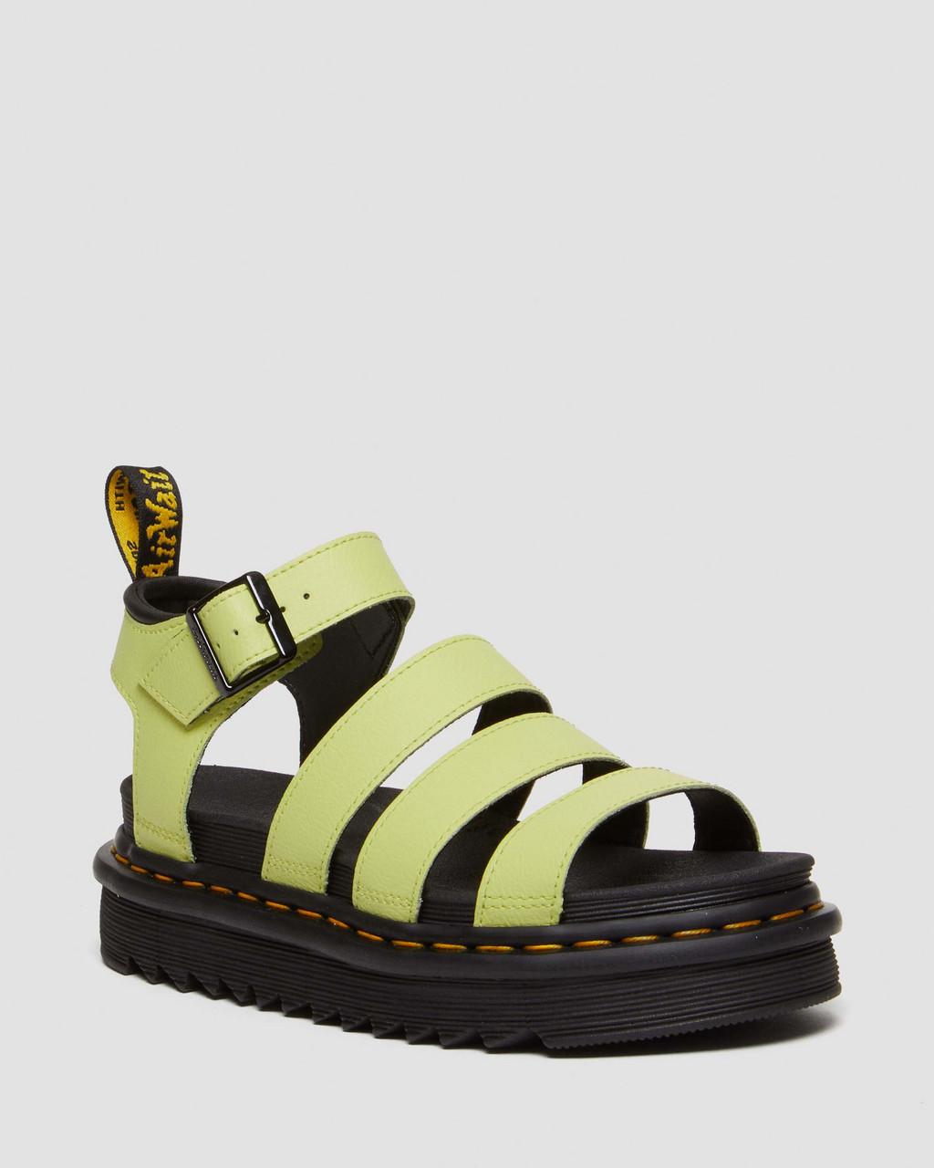 Sandalias Dr Martens Blaire Athena Leather Strap Mujer Verdes | 43934514