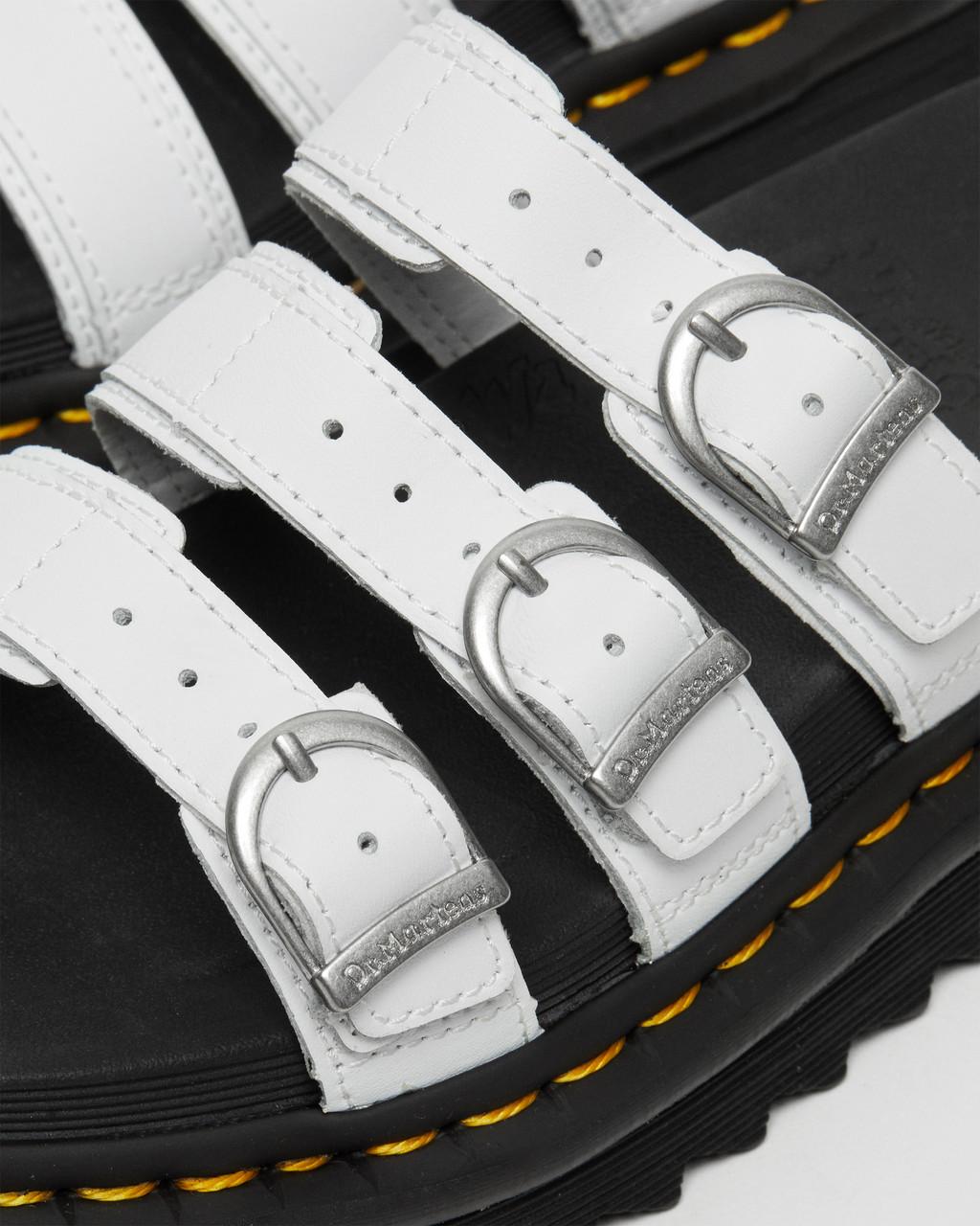 Sandalias Dr Martens Blaire Leather Slide Mujer Blancos | 21651580