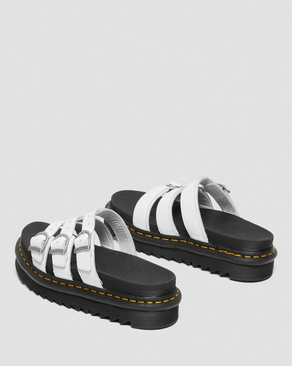 Sandalias Dr Martens Blaire Leather Slide Mujer Blancos | 21651580