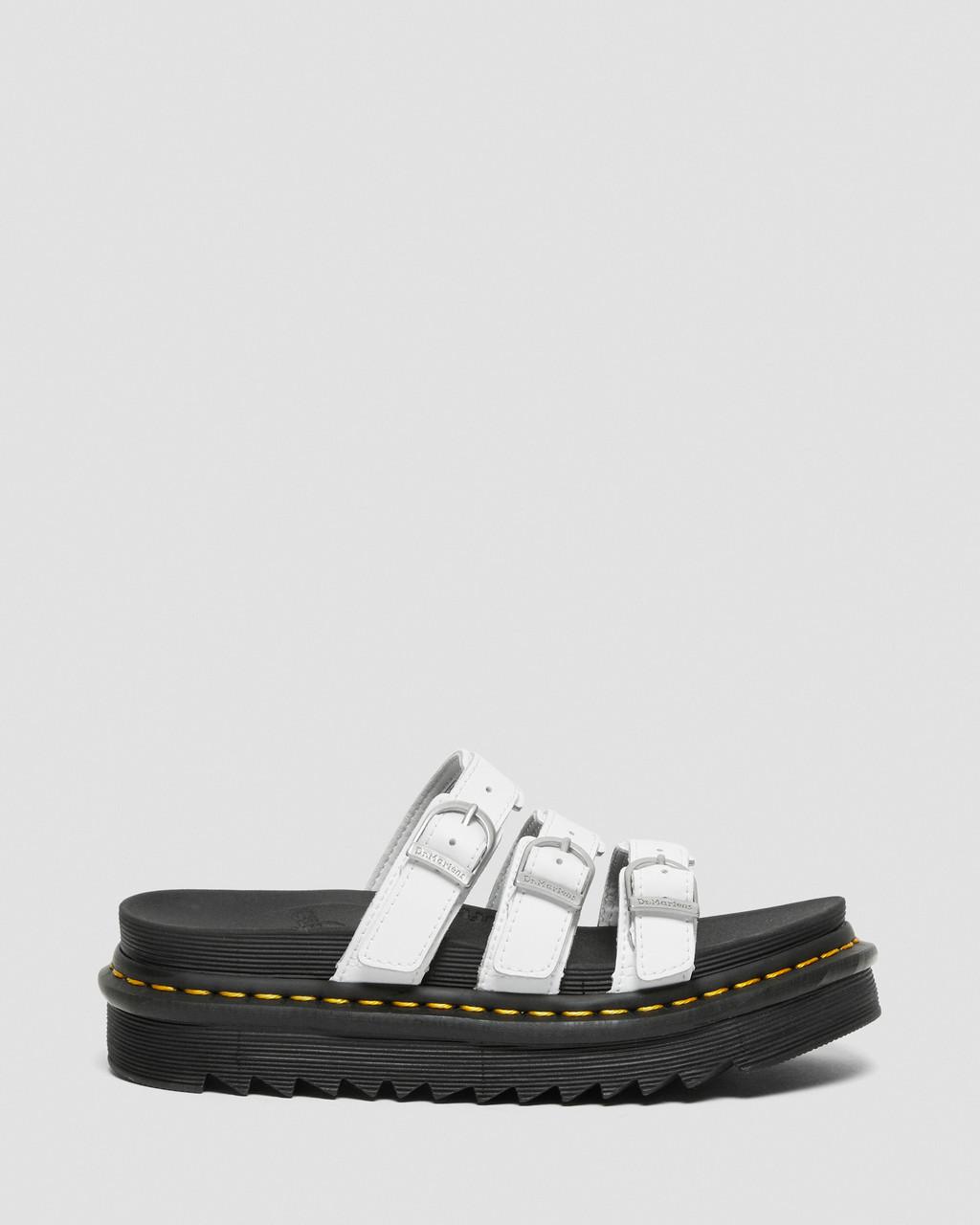 Sandalias Dr Martens Blaire Leather Slide Mujer Blancos | 21651580