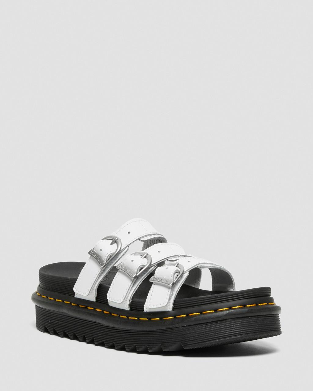 Sandalias Dr Martens Blaire Leather Slide Mujer Blancos | 21651580
