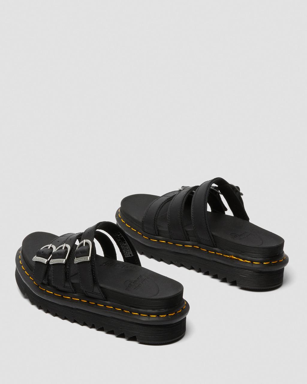 Sandalias Dr Martens Blaire Leather Slide Mujer Negros | 53520910