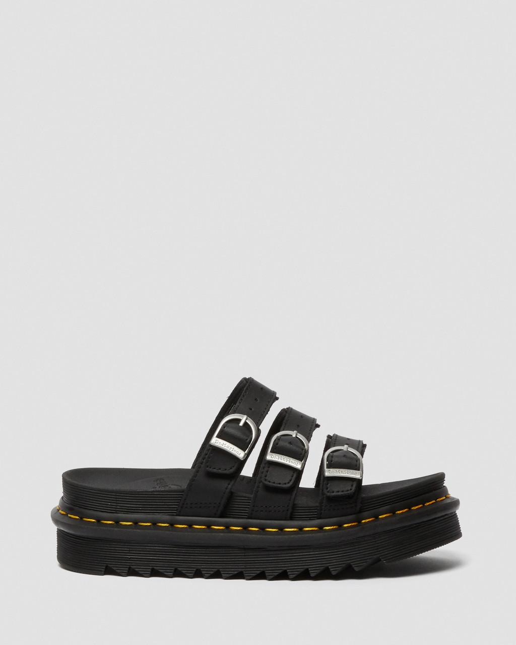 Sandalias Dr Martens Blaire Leather Slide Mujer Negros | 53520910