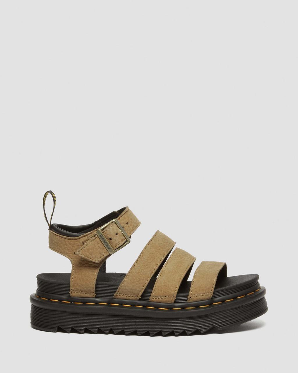 Sandalias Dr Martens Blaire Tumbled Nubuck Leather Mujer Marrom | 66183898