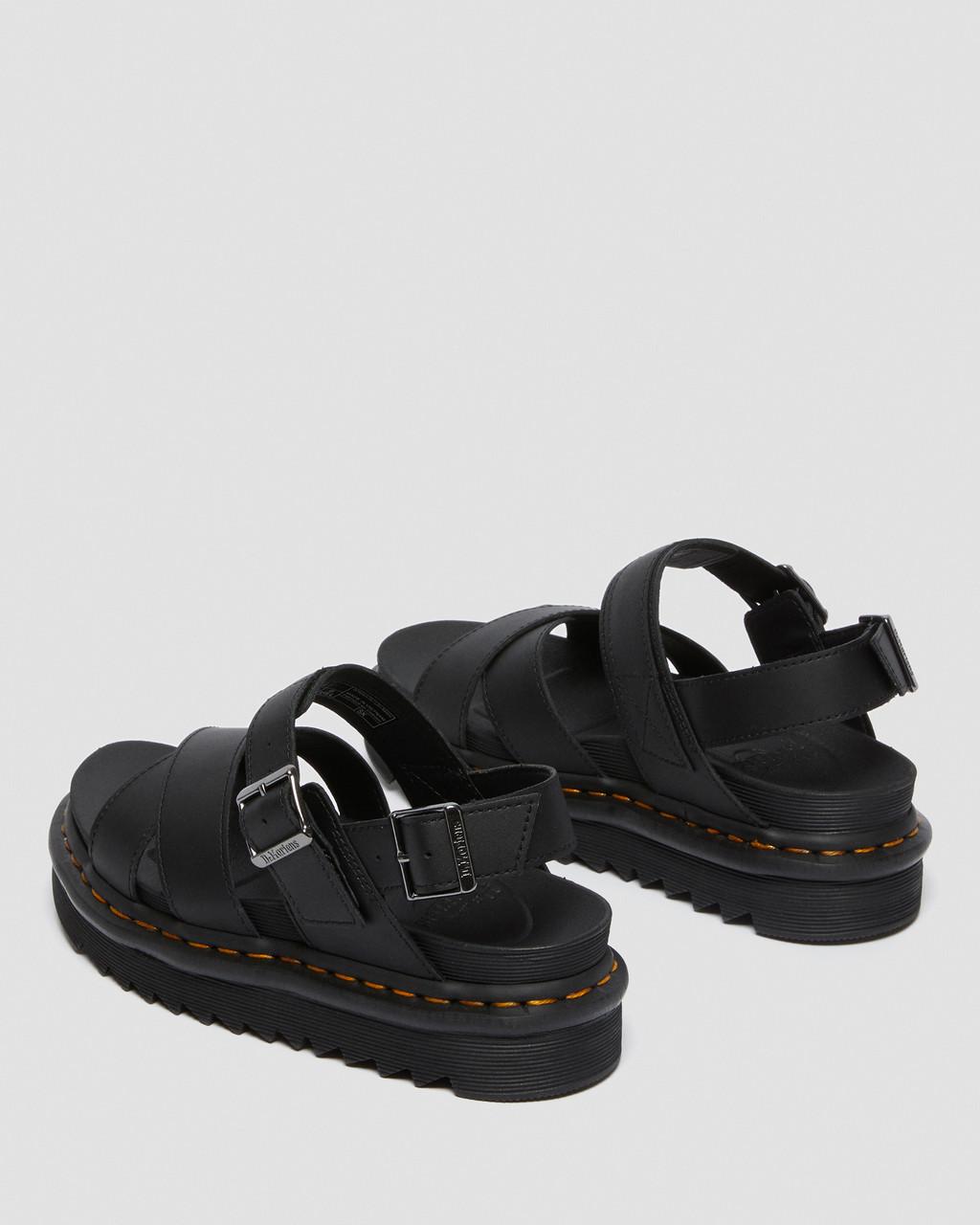 Sandalias Dr Martens Voss II Leather Strap Mujer Negros | 99027825