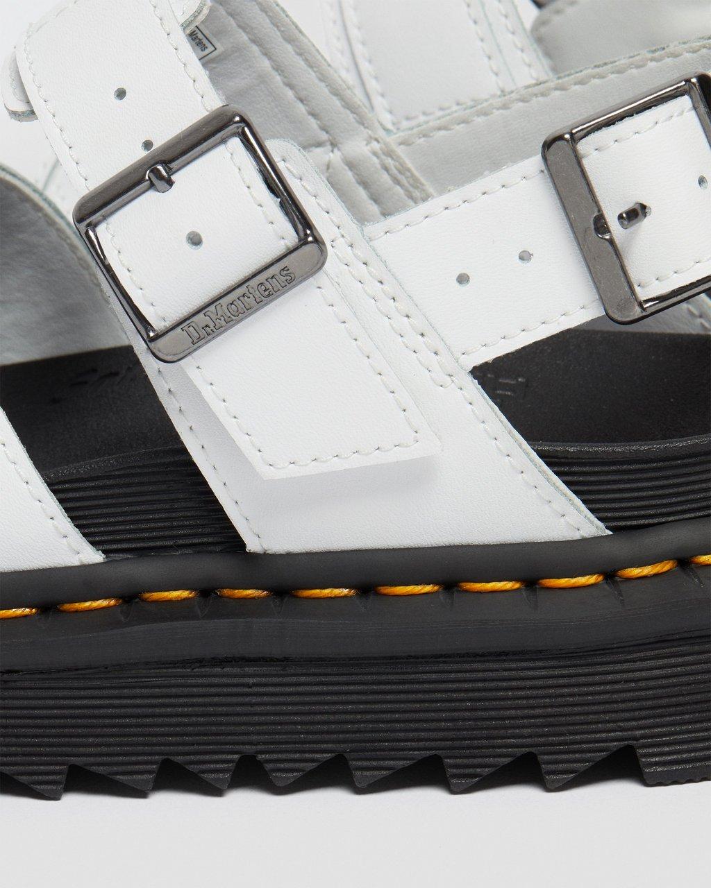 Sandalias Dr Martens Voss II Leather Strap Mujer Blancos | 69883673
