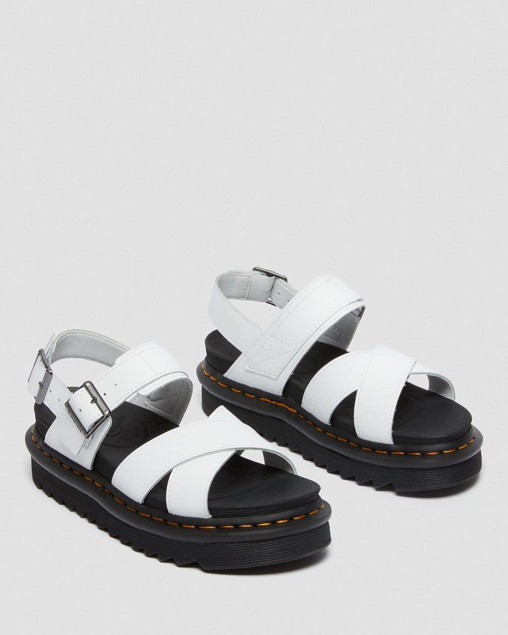 Sandalias Dr Martens Voss II Leather Strap Mujer Blancos | 69883673