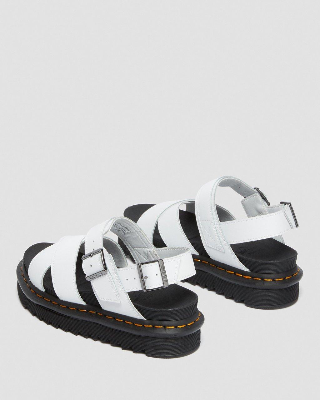 Sandalias Dr Martens Voss II Leather Strap Mujer Blancos | 69883673
