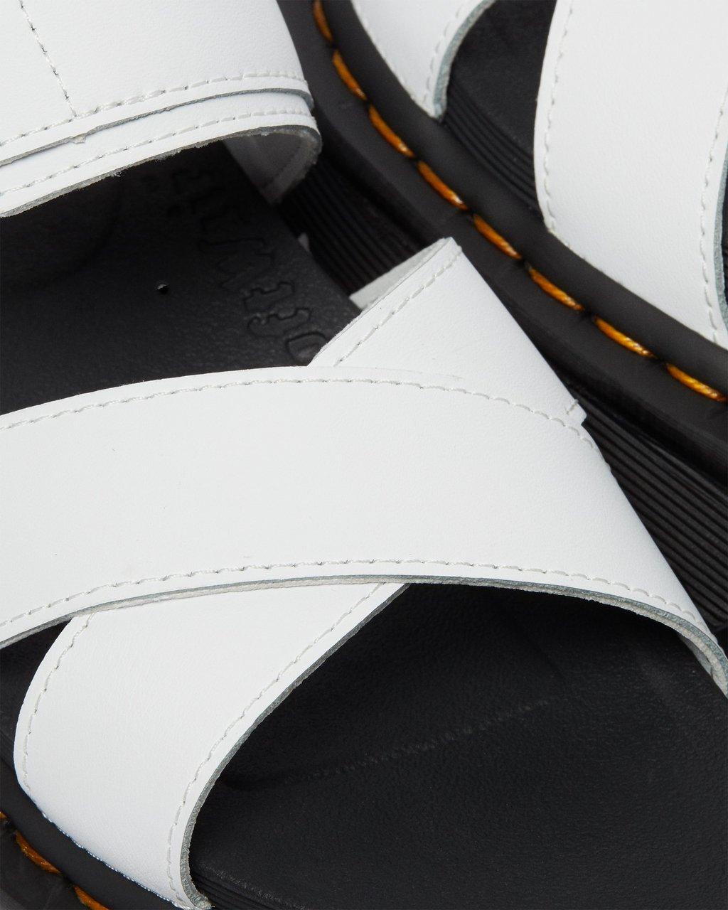 Sandalias Dr Martens Voss II Leather Strap Mujer Blancos | 69883673