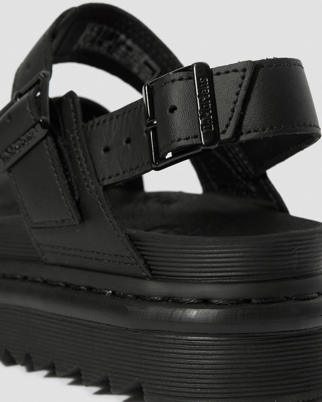 Sandalias Dr Martens Voss Leather Strap Mujer Negros | 30400861
