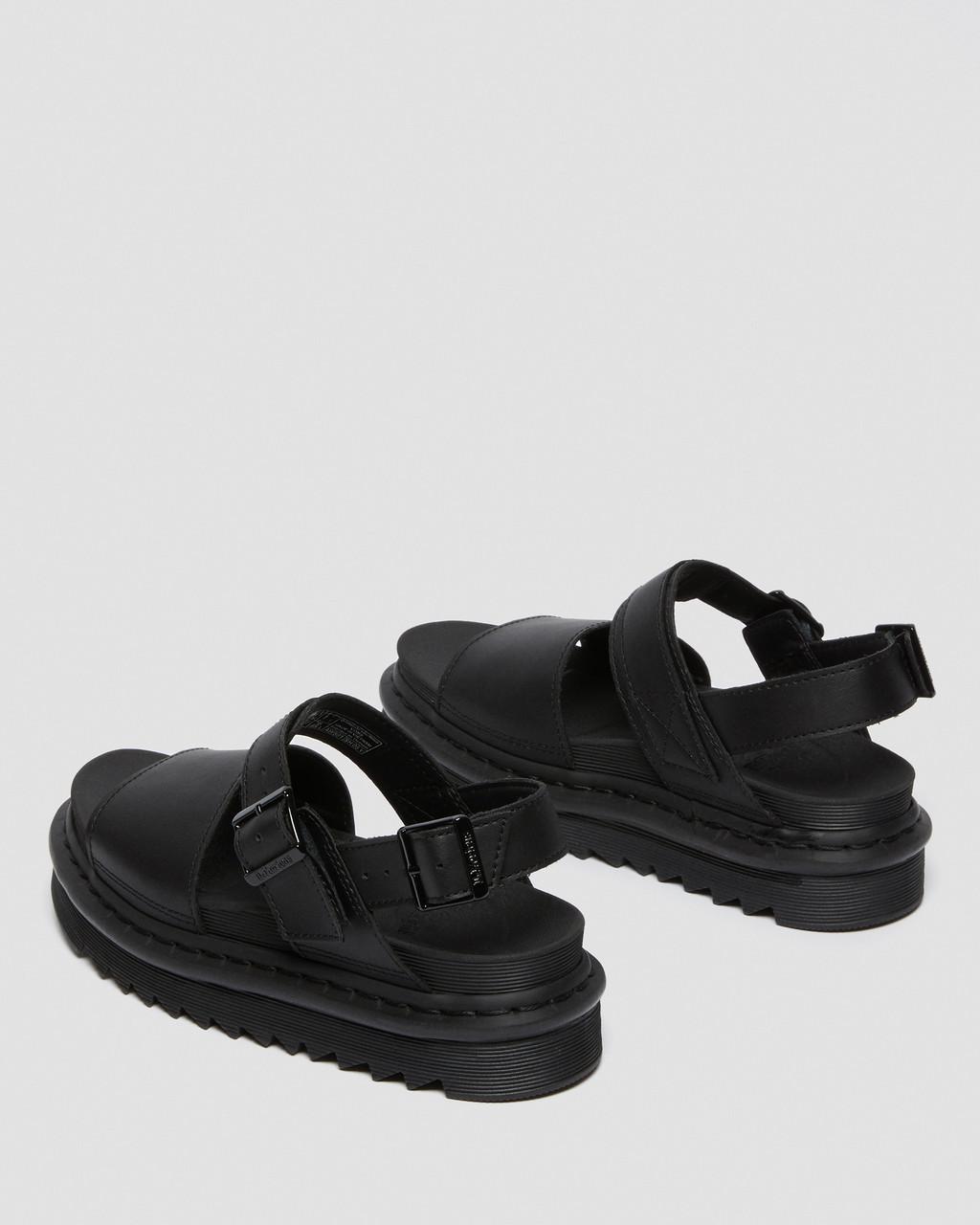 Sandalias Dr Martens Voss Leather Strap Mujer Negros | 30400861