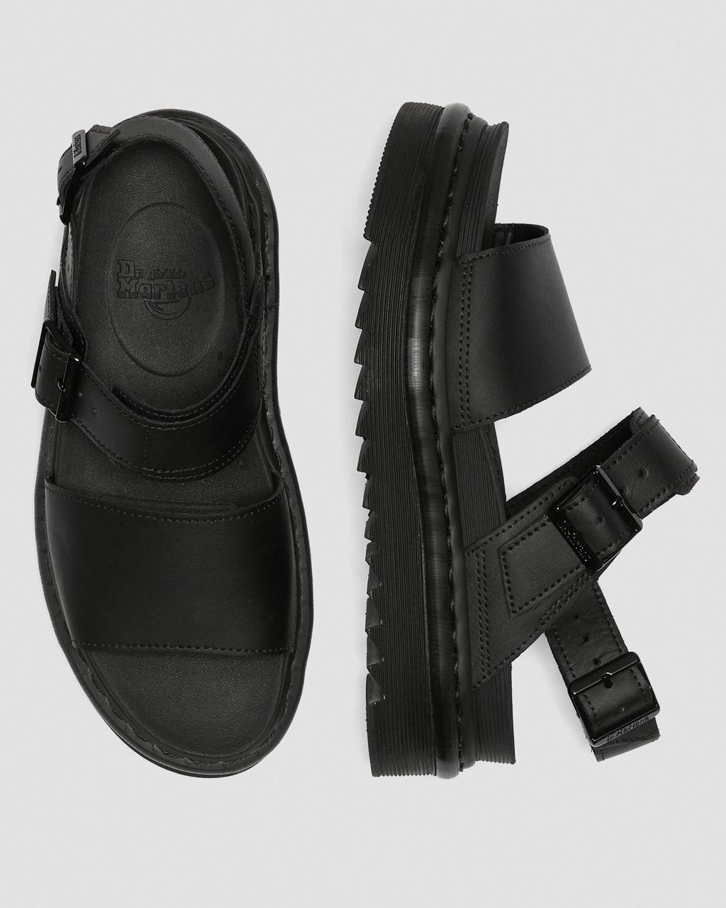 Sandalias Dr Martens Voss Leather Strap Mujer Negros | 30400861