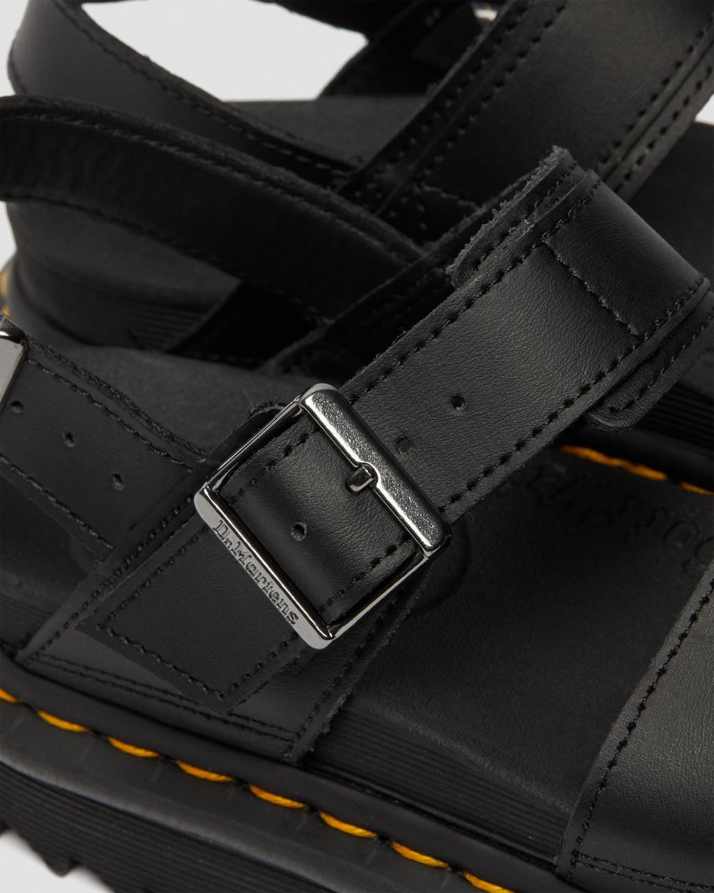Sandalias Dr Martens Voss Leather Strap Mujer Negros | 42938635