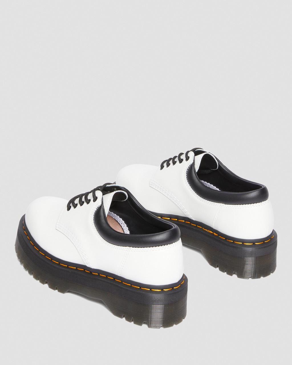 Zapatos Casual Dr Martens 8053 Leather Platform Mujer Blancos | 75279711