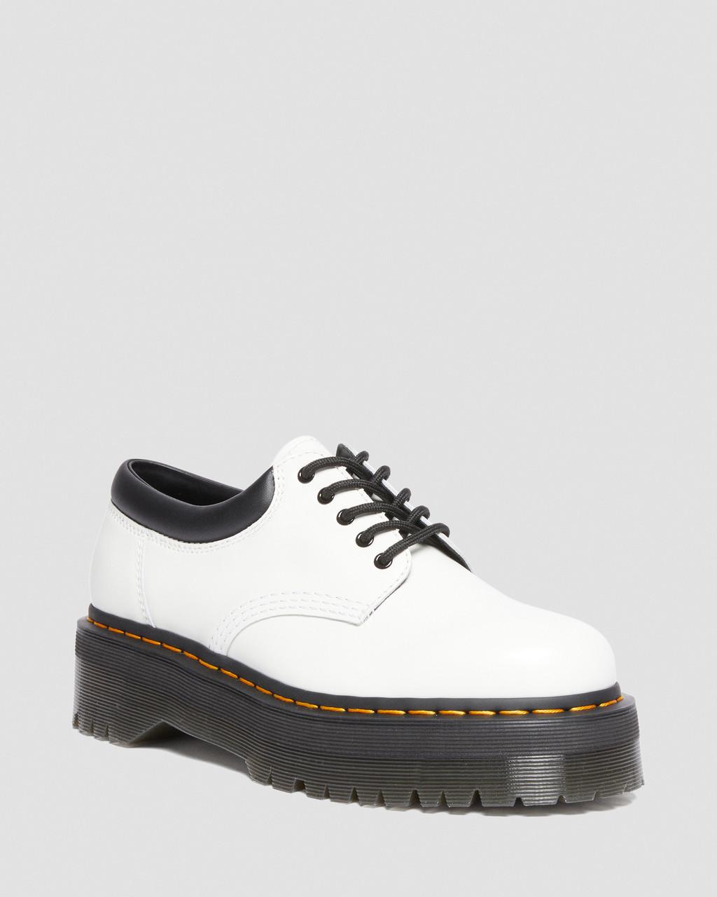 Zapatos Casual Dr Martens 8053 Leather Platform Mujer Blancos | 75279711
