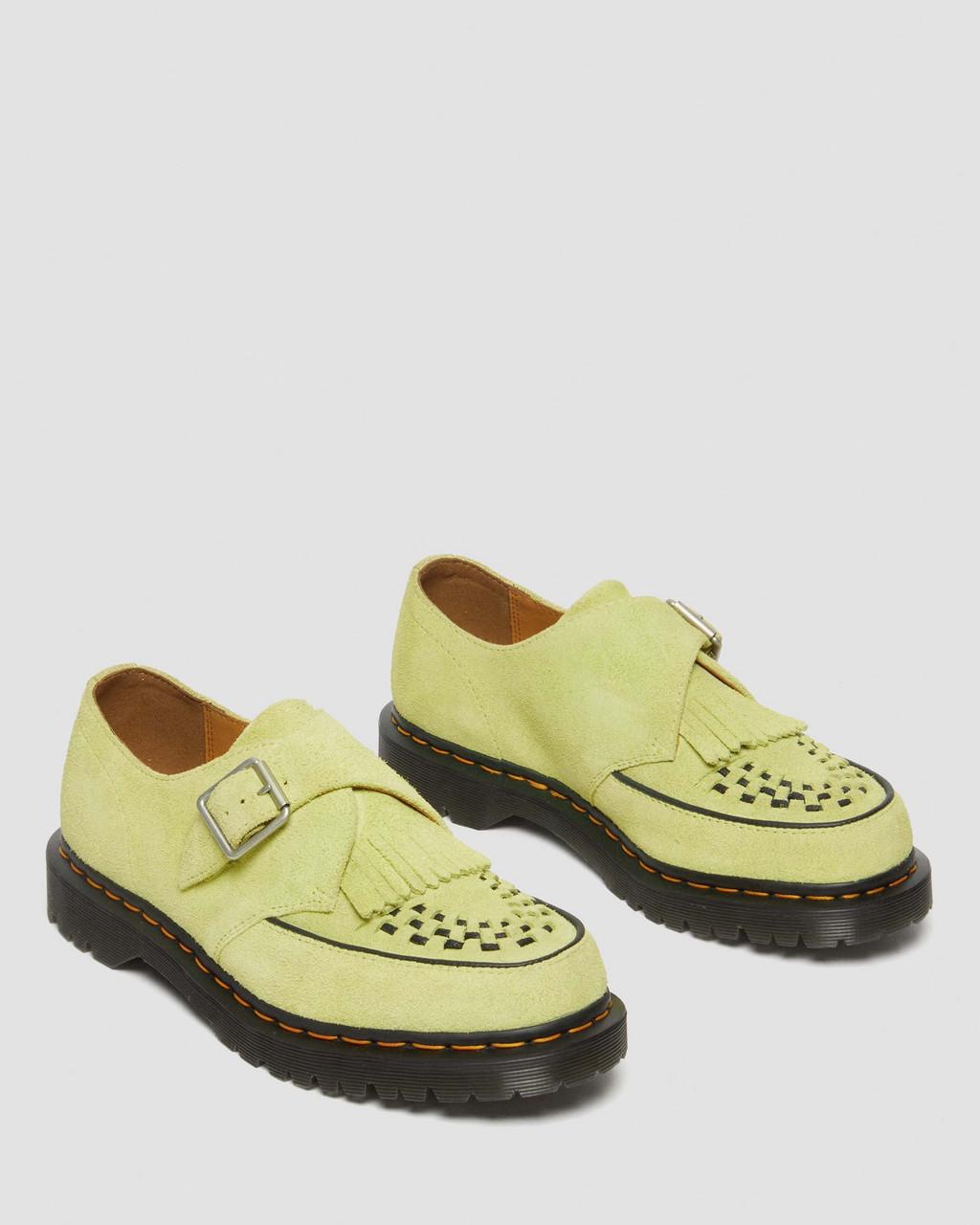Zapatos Creepers Dr Martens Ramsey Suede Kiltie Buckle Mujer Verdes | 99568931