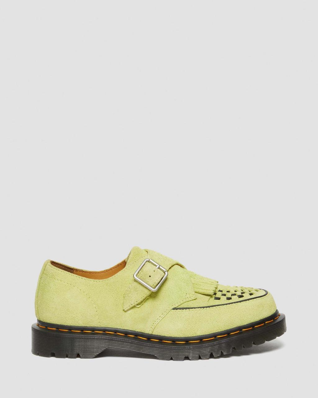 Zapatos Creepers Dr Martens Ramsey Suede Kiltie Buckle Mujer Verdes | 99568931