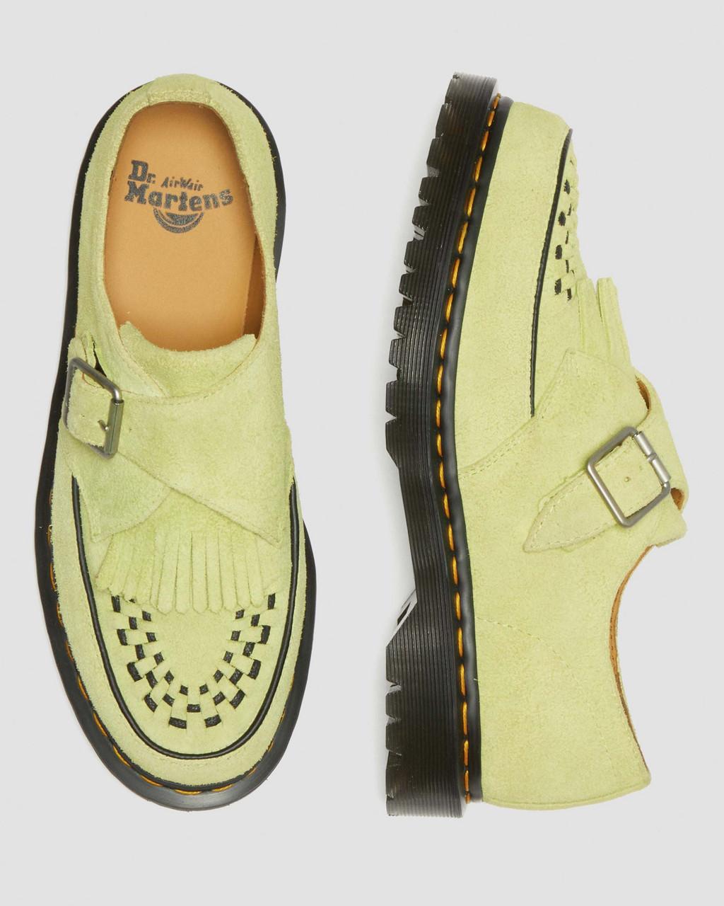 Zapatos Creepers Dr Martens Ramsey Suede Kiltie Buckle Mujer Verdes | 99568931